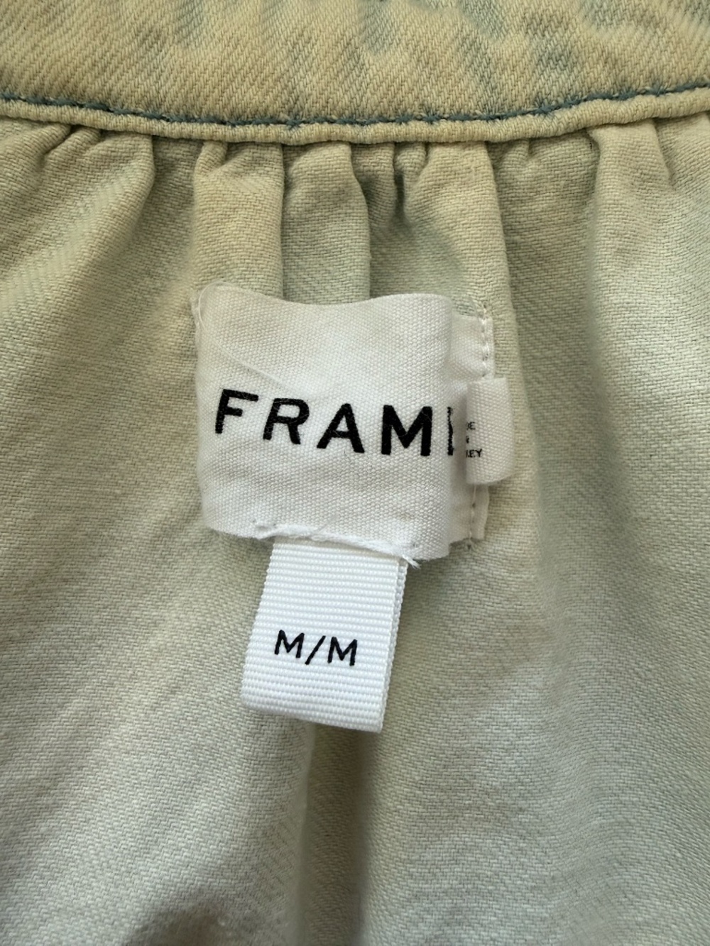Frame Deep V Ruffle Collar Top : Medium - Picture 8 of 9